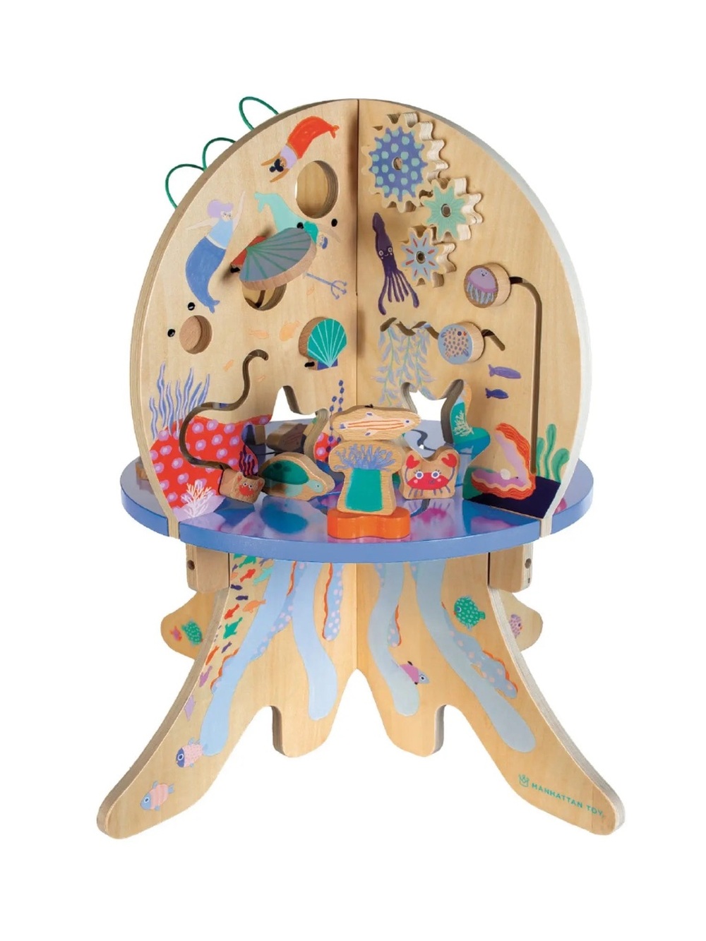 Manhattan Toy Deep Sea Adventure Wooden Toddler Activity Center - Ocean, Fish,